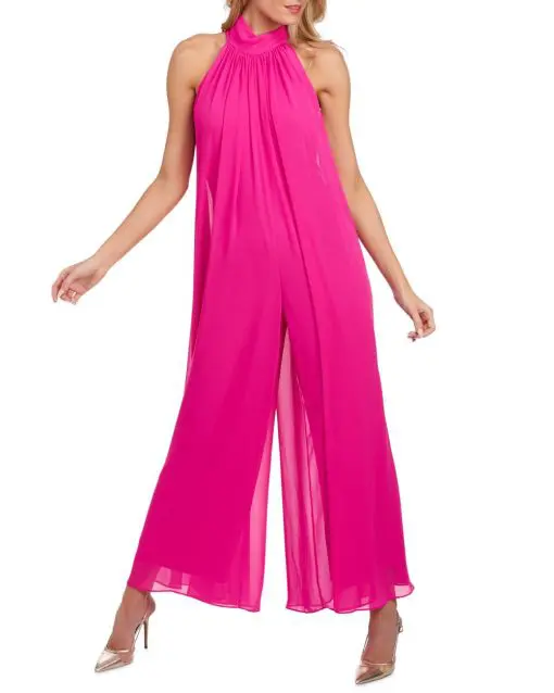 MSK High-Neck Jumpsuit Fuschia Pink S