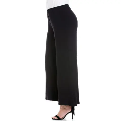 24seven Comfort Apparel Plus Size Plus Wide-leg Palazzo Pants 1X - Image 2