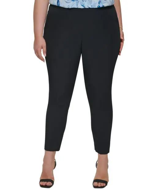 Calvin Klein Plus Size Straight-Leg Pants Navy 20W