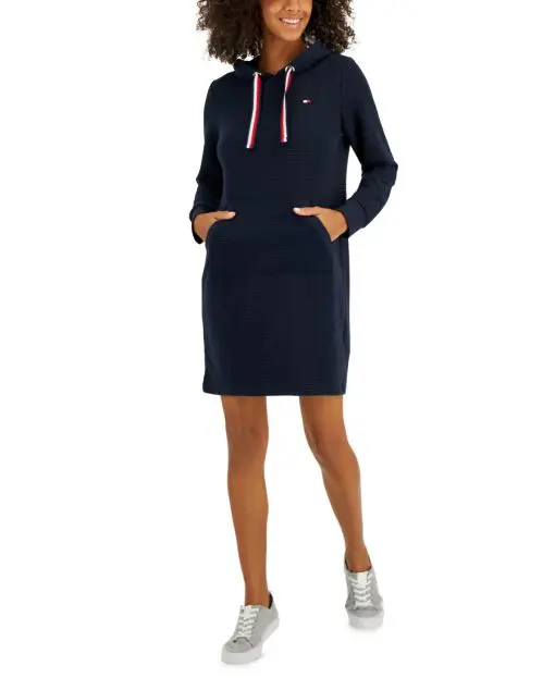 Tommy Hilfiger Womens Long Sleeve Hoodie Dre Sky Captain XS