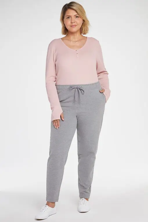 NYDJ NYDJ Plus Size Slim Jogger Pan Light Heather Gray 2X