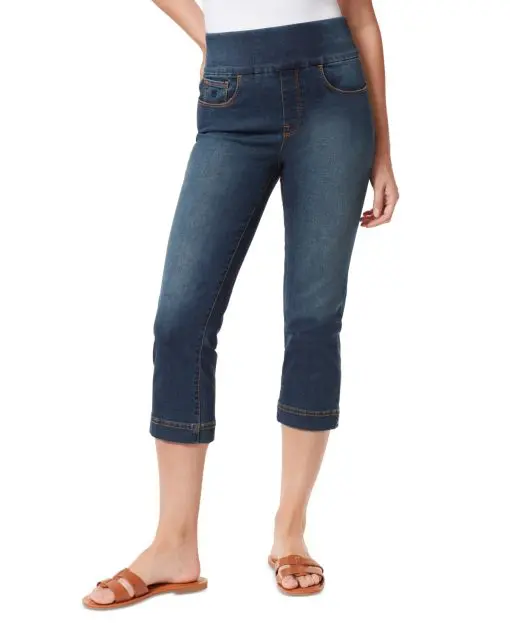 Gloria Vanderbilt Amanda Pull-On Capri Jeans Caraway 4