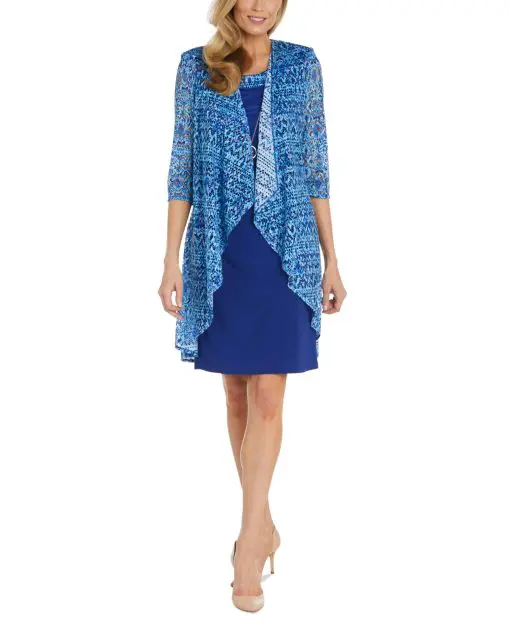 R M Richards Womens Crochet Lace Jacket Turqouise Blue 6