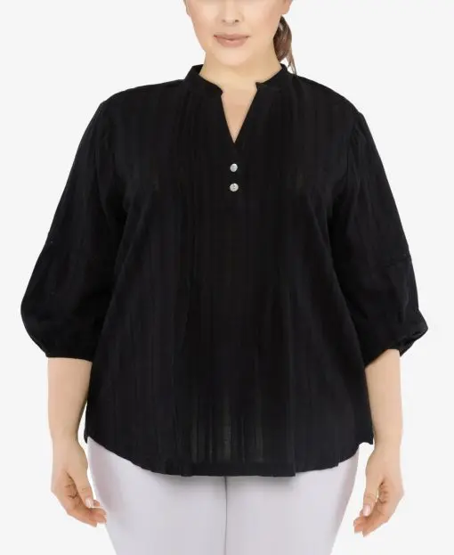 Ruby Rd. Ruby Rd. Plus Size Woven Solid Black 2X