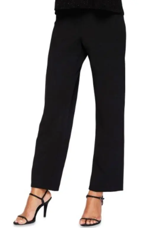 Alex Evenings Slim Leg Pants in Black, Size 3X