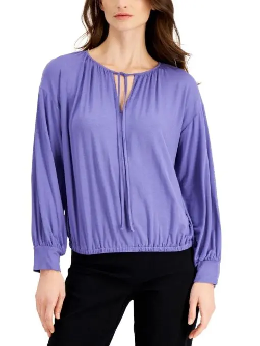 Alfani Split-Neck Top, XL