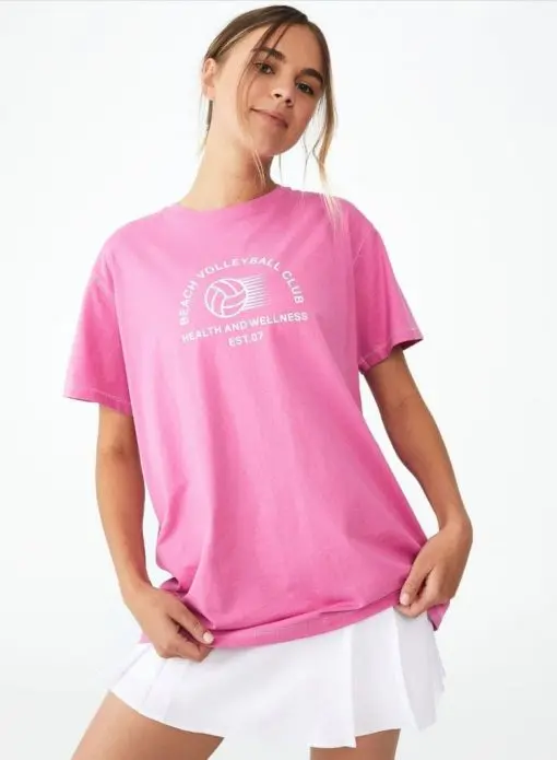 Body COTTON on Women M Active Organic T-Shirt Pink Size Medium