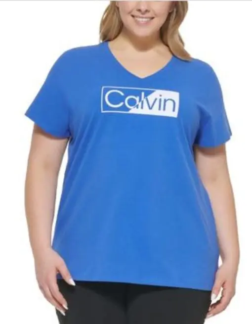 Calvin Klein Performance Plus Size Logo Tee 2X