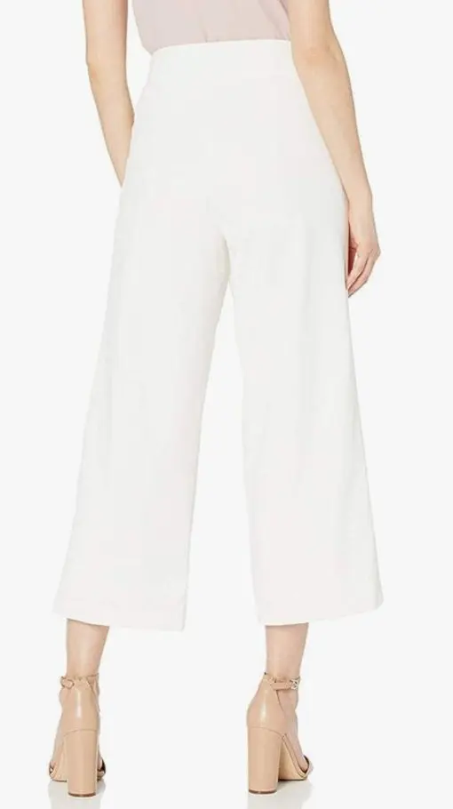 Calvin Klein Women's Culotte with Tie Belt, Soft White, XL - Image 2