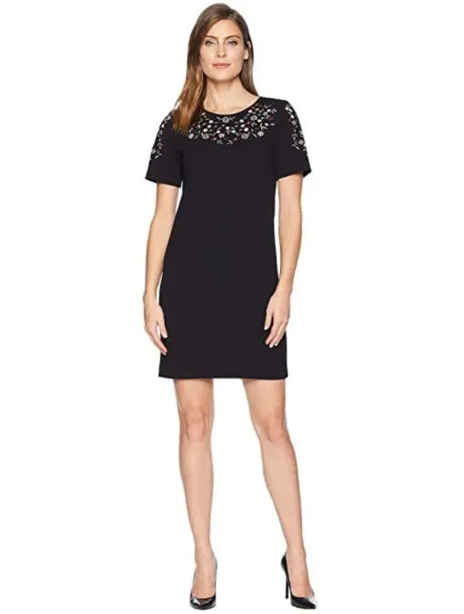 Calvin Klein Women's Floral-Embroidered Dress - 2