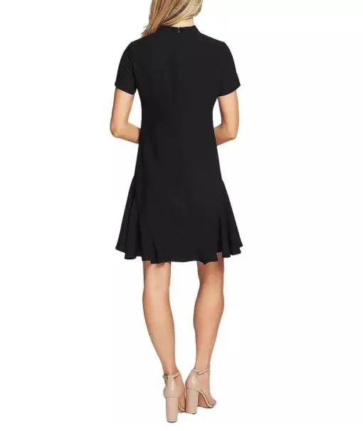 CECE WOMENS BLACK RUFFLED BOW PARTY COCKTAIL AND PARTY DRESS 0 - Image 2