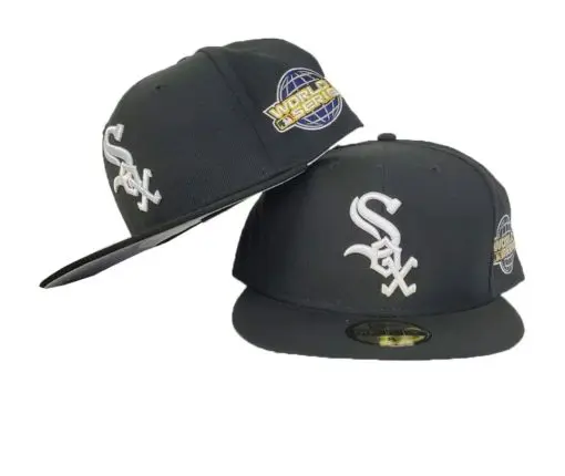 Chicago White Sox Black White Cooperstown 2005 World Series New Era 59Fifty Fitted Hat