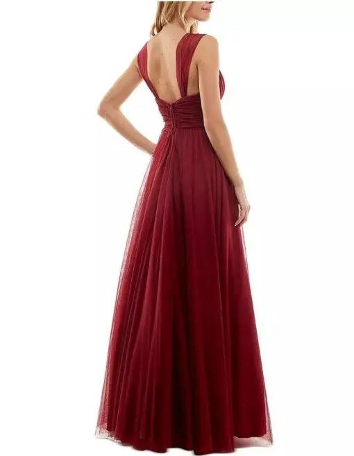 CITY STUDIO WOMENS EMMA RED MESH PROM EVENING DRESS GOWN JUNIORS 1 - Image 2