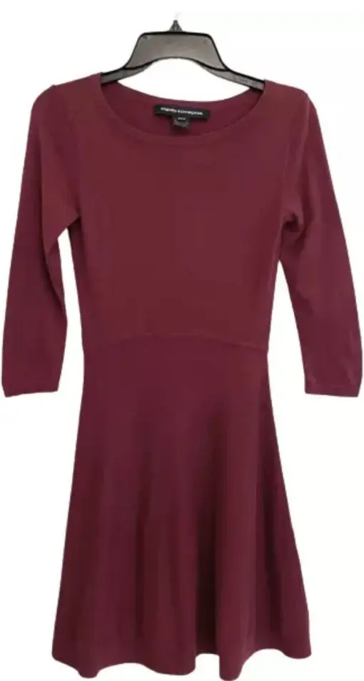 Connection Jersey Dress Burgundy Red Cotton Blend SIZE6