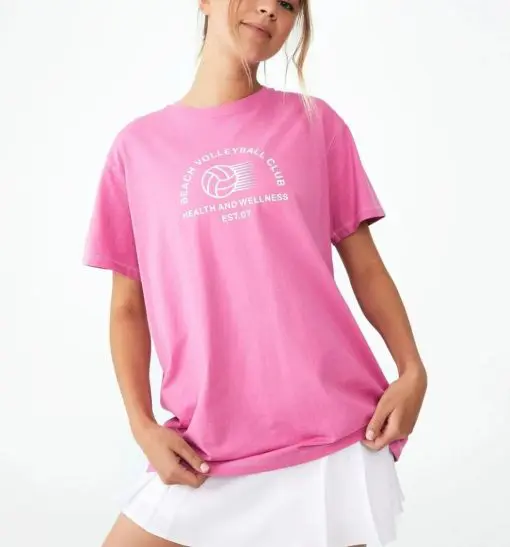 Cotton On Body Women's Active Organic T-shirt Pink Size Medium