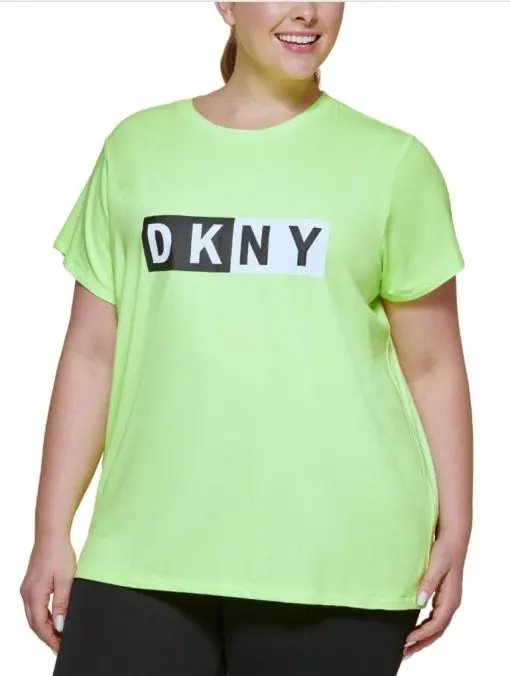 DKNY Sport Womens Plus Logo Activewear Pullover Top 3X