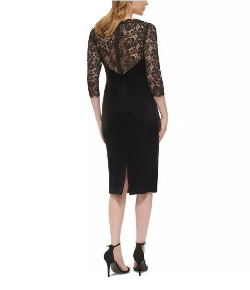 ELIZA J WOMENS VELVET KNEE-LENGTH SHEATH DRESS 8P - Image 2