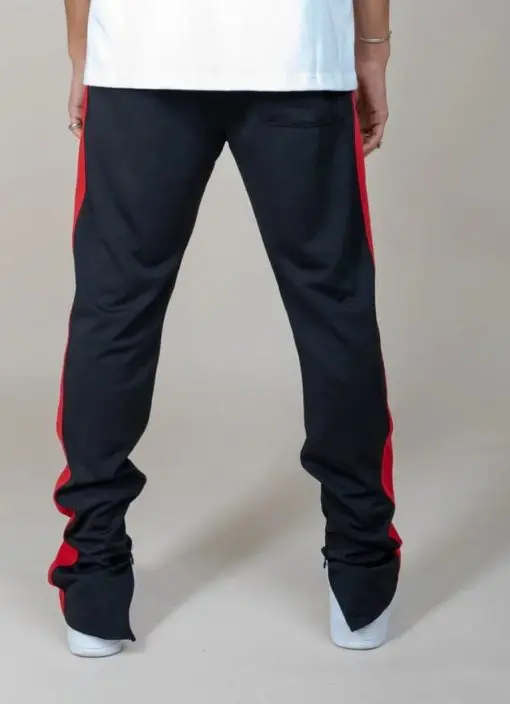 EPTM Unisex TRACK PANTS-BLACK/RED L - Image 2