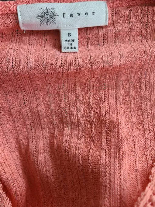 Fever Embroidered Knit Top - Shell Pink S - Image 2