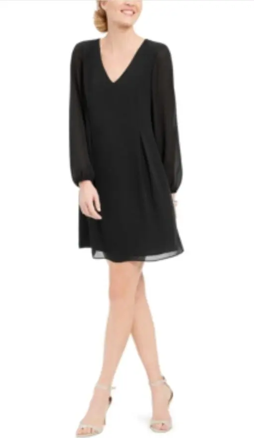 I.n.c. International Concepts Bow-Back Shift Dress,  - Black M