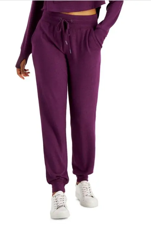 ID Ideology Women S Mushy Knit Joggers Purple Size XX-Large