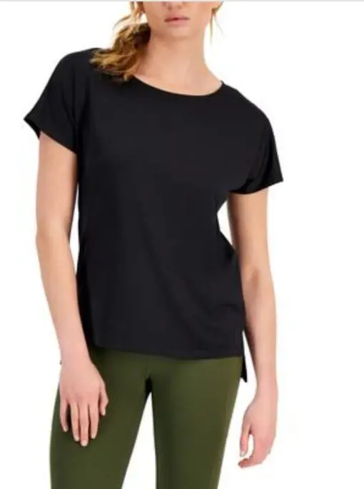 ID Ideology Women's Lightweight Techy T-Shirt,  Deep Black