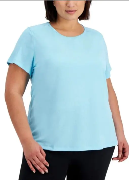 IDEOLOGY - Plus Size Birdseye Mesh T-Shirt 2X