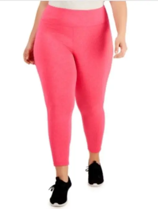 Ideology Plus Size Sweat Set Leggings, - Flamenco Pink 2X