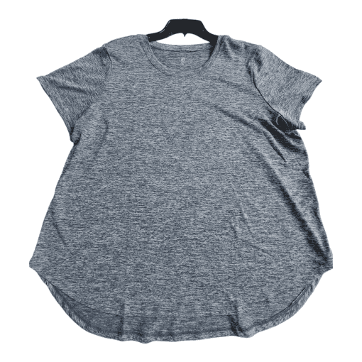 Ideology Women's Split-Back T-Shirt Gray Size 2X