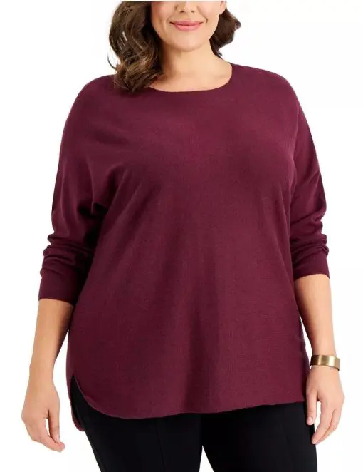 Inc International Concepts Plus Size Shirttail-Hem Sweater,3x