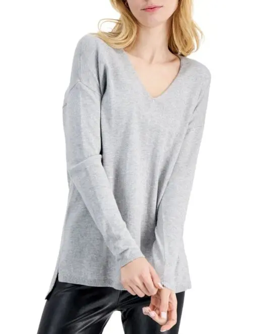 Inc International Concepts Solid V-Neck Sweater,