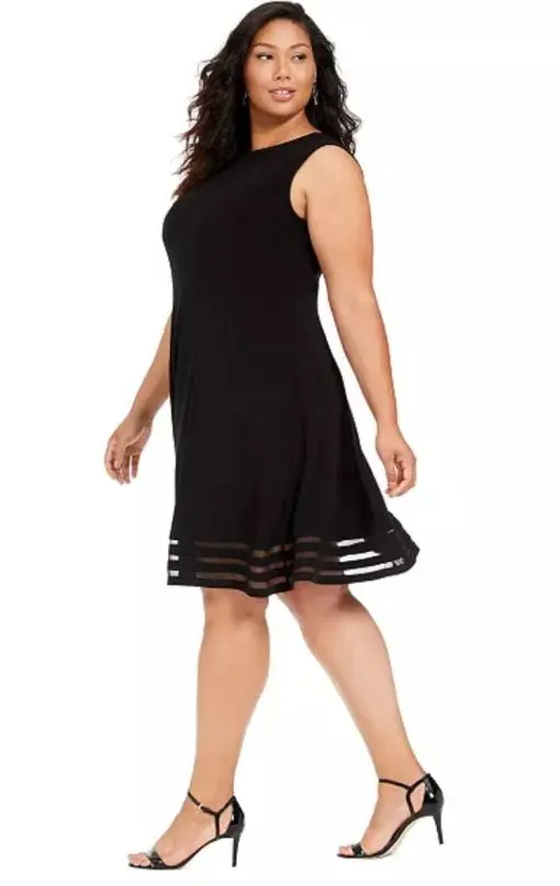 JESSICA HOWARD
Plus Size Illusion-Trim Dress 20W