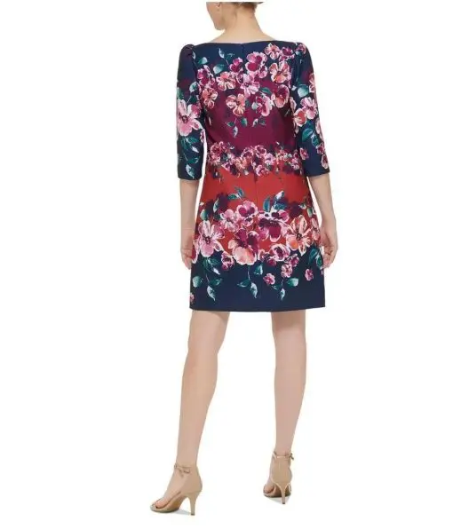 JESSICA HOWARD WOMENS FLORAL PRINT KNEE SHIFT DRESS PETITES 16W - Image 2