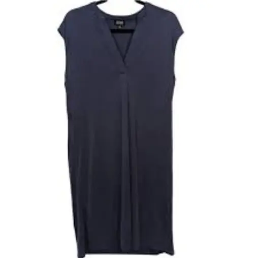 Jones New York Navy Blue Sleeveless Midi V-Cut Midi Dress 10