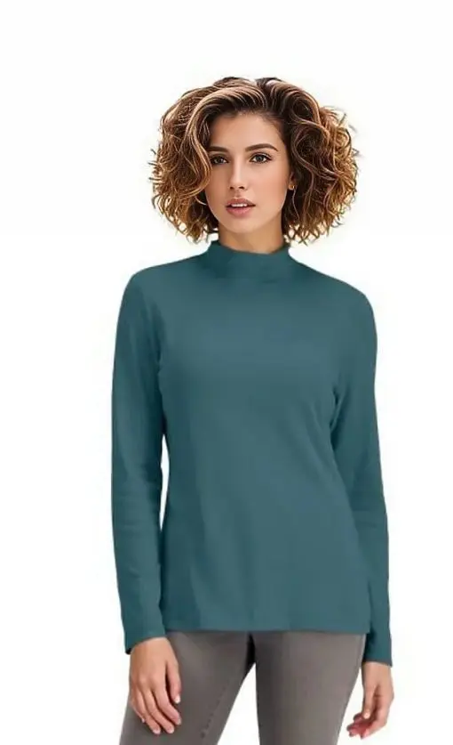 Karen Scott Mock-Neck Top, XL