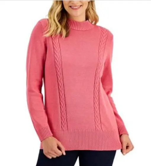 Karen Scott Women's Cotton Cable-Knit Sweater XXL