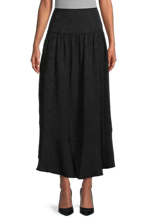 Karl Lagerfeld Paris Women's Textured Asymmetric Skirt - Black - Size 8