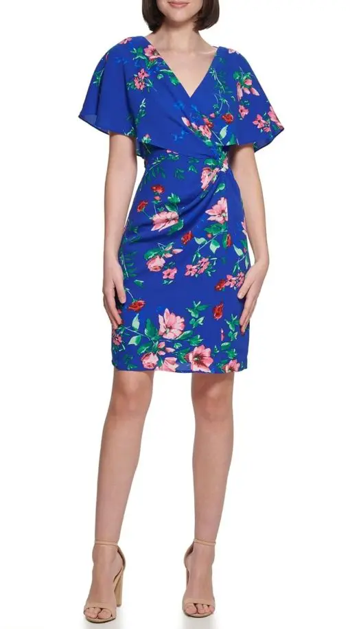 kensie Women's Floral Printed Shift Contemporary Dress 2