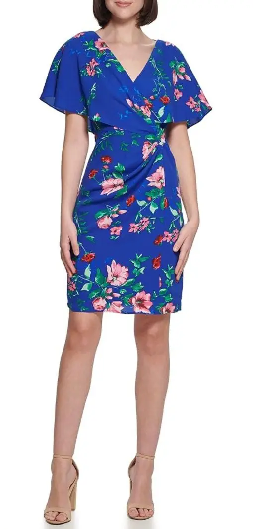 kensie Women's Floral Printed Shift Contemporary Dress  2