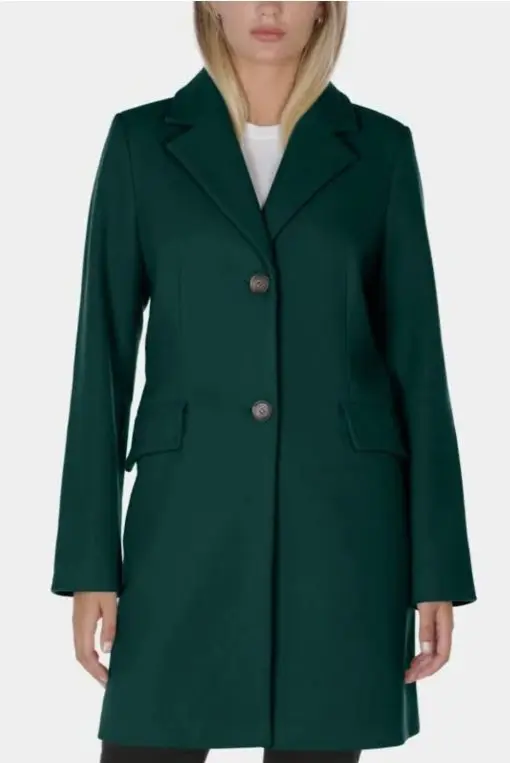 Laundry by Shelli Segal Single-Breasted Walker Coat - Emerald M