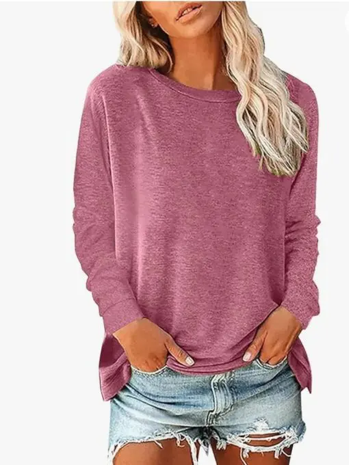 Long Tee Shirts for Women Set Cotton Scoop Neck Tops Women Women T Shirts for Women V Neck Long Sleeve Shirt Women L