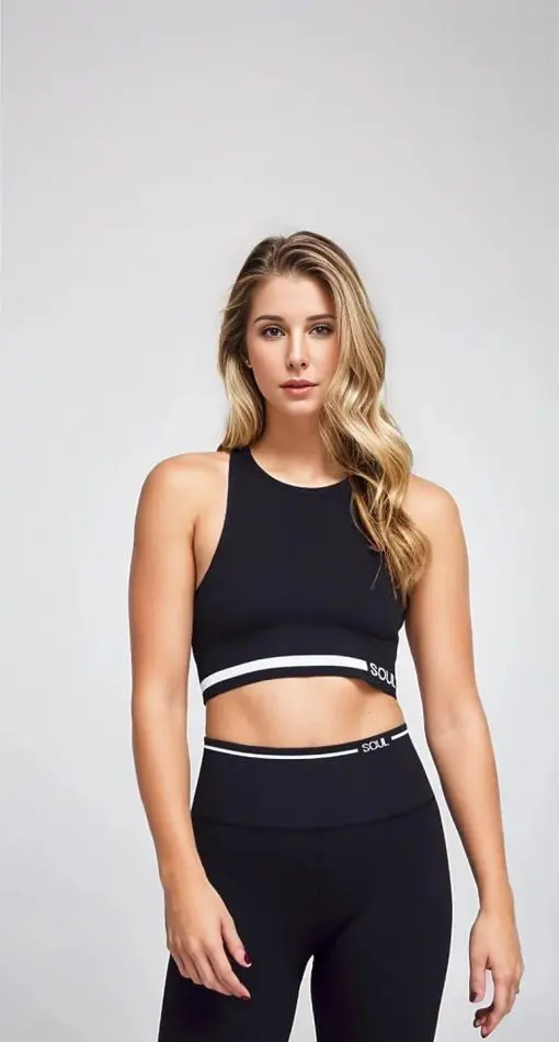 Longline Ribbed Sports Bra M