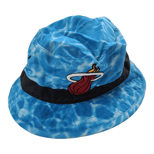 MITCHELL & NESS NBA AQUA BLUE POLYESTER BUCKET HAT CAP