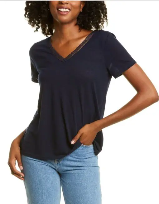 Nanette by Nanette Lepore V-Neck Knit Top XS