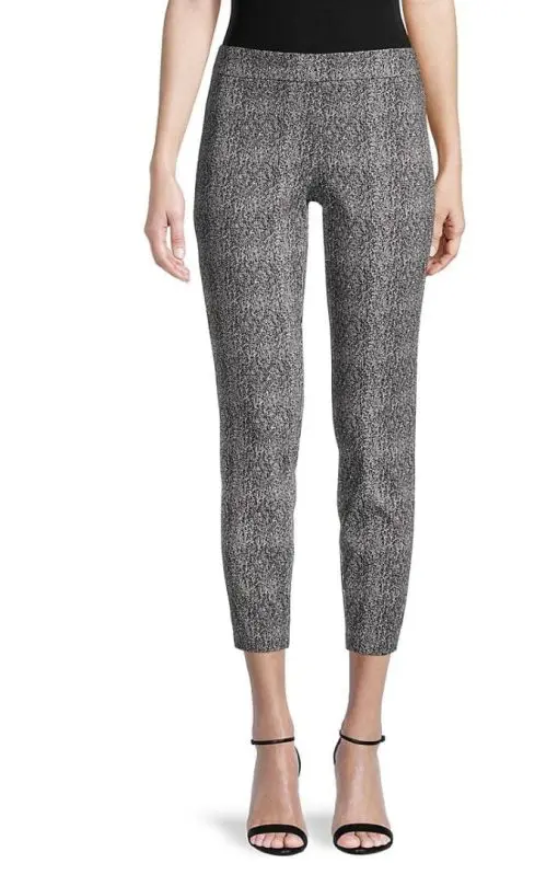 NANETTE Nanette Lepore Women's Textured Stretch Pants - Cannoli Black - Size S