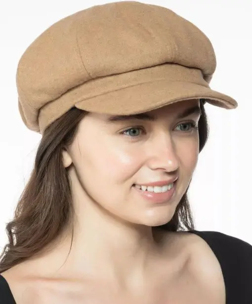 Nine West Wool Newsboy Hat, Beige 0S