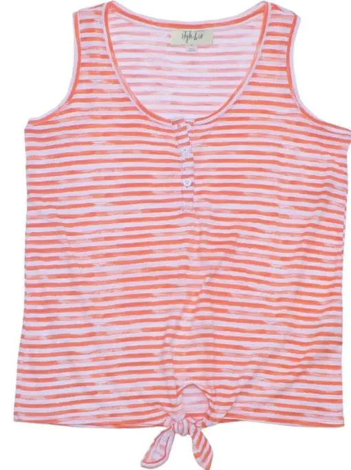 NWT Style & Co . Women's Henley Tie Front Tank Top Small