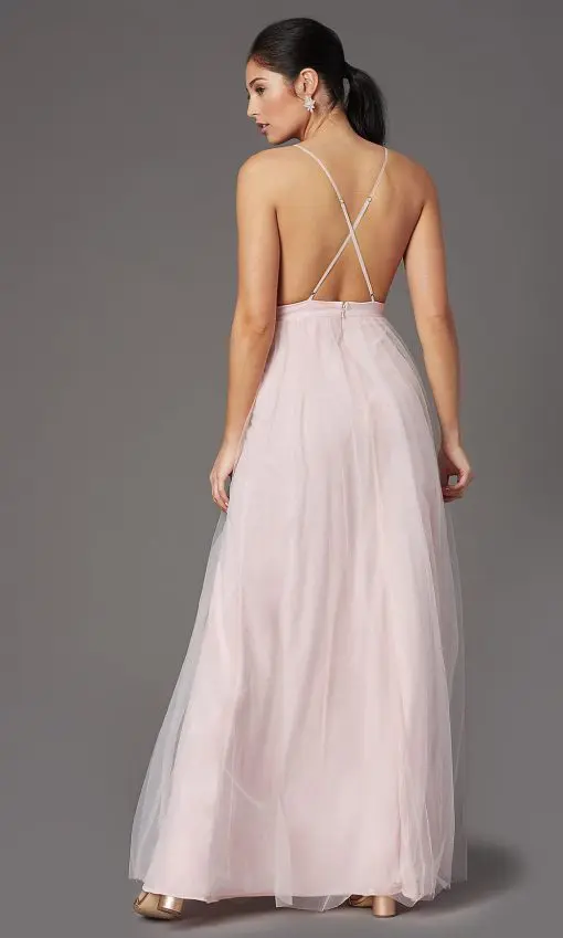 Open-Back Long Tulle Formal Prom Dress by PromGirl 6 - Image 2