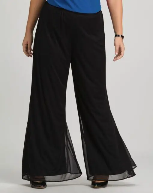 Plus Size Sheer Matte Palazzo Pants Dressbarn XS