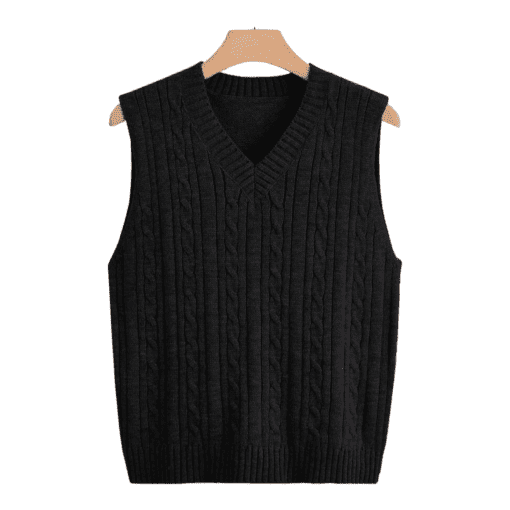 Plus V Neck Cable Knit Sweater Vest | SHEIN 3XL